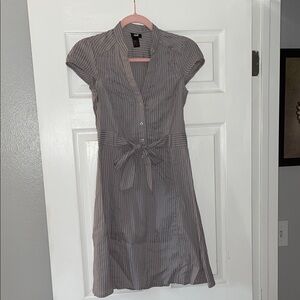 H&M Charcoal Striped Mini Dress